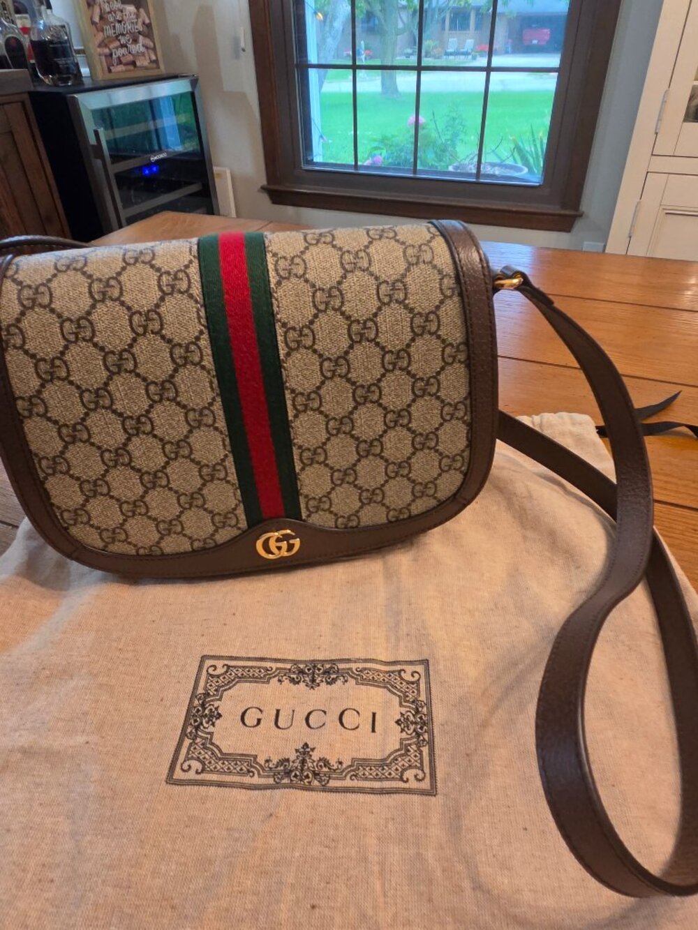 Gucci Ophidia Saddle Flap Shoulder Bag